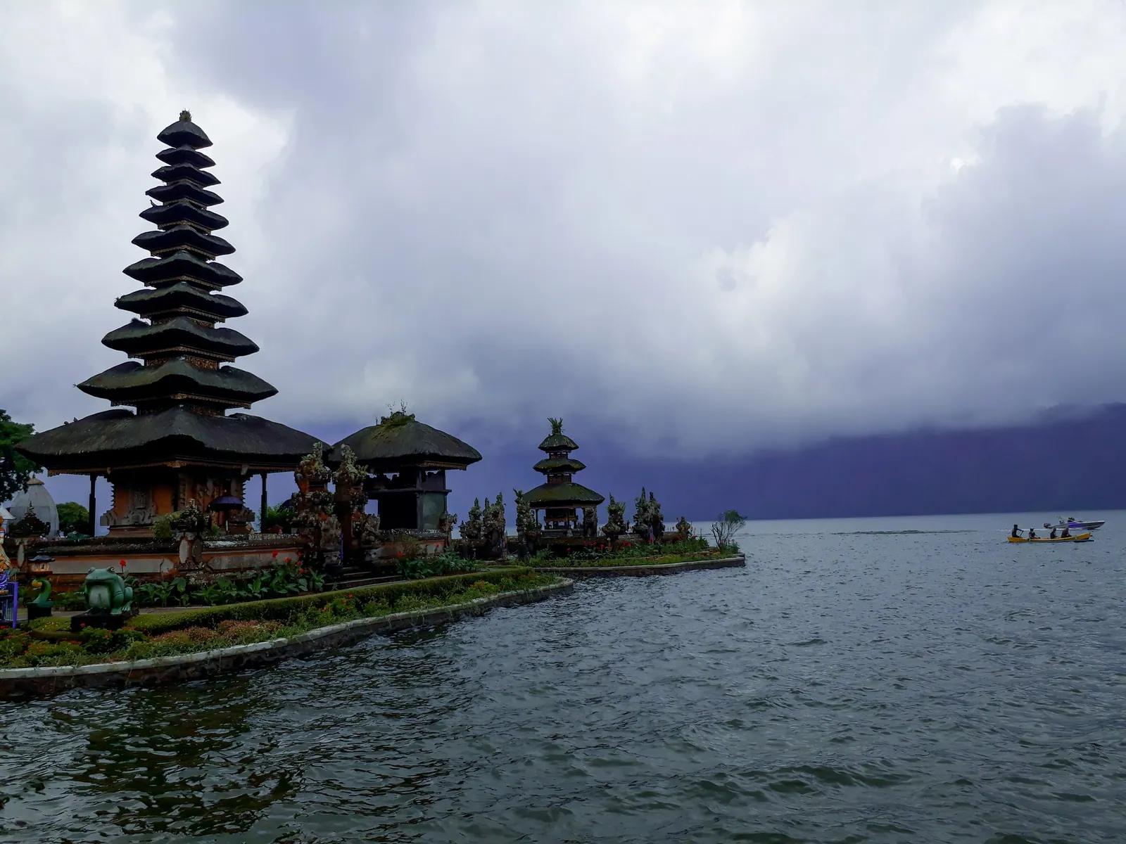 A Balinese water temple on a lake, part of the island's traditional water management